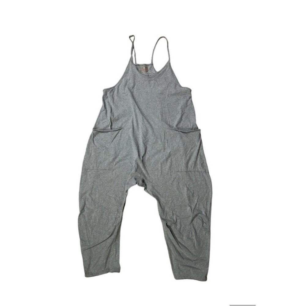 Free People Movement Hot Shot Onesie Heather Gray Relaxed Jumpsuit Womens Medium - Picture 8 of 12